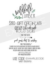 Wildfolk Lumber DIGITAL Gift Card